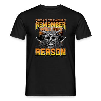 Conception de la mythologie viking nordique pour les guerriers vikings - T-shirt homme - noir - Devant - AI Model Male 178 light (178cm)