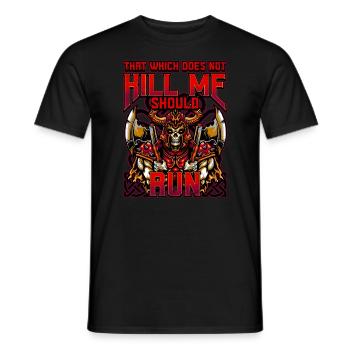 Conception de la mythologie viking nordique pour les guerriers vikings - T-shirt homme - noir - Devant - AI Model Male 178 light (178cm)