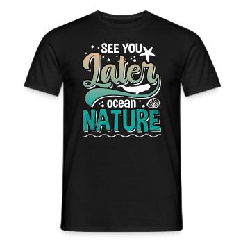 Marine Science Design for an Ocean Student - Men's T-Shirt - black - Front - AI Model Male 178 light (178cm)
