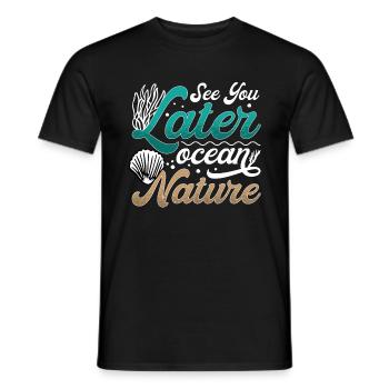 Marine Science Design for an Ocean Student - Men's T-Shirt - black - Front - AI Model Male 178 light (178cm)