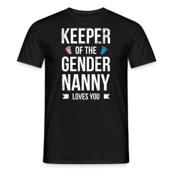 Keep The Gender, Nanny Loves You For - Men's T-Shirt - black - Front - AI Model Male 178 light (178cm)