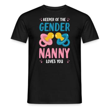 Keep The Gender, Nanny Loves You For - Men's T-Shirt - black - Front - AI Model Male 178 light (178cm)