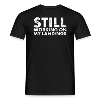 I'm Still Working on My Landing Design - Men's T-Shirt - black - Front - AI Model Male 178 light (178cm)