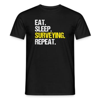 Vermessungstechniker Vermesser Land Surveyor - Men's T-Shirt - black - Front - AI Model Male 178 light (178cm)