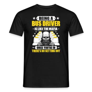 Busfahrer Bus Driver Busman Schulbusfahrer - Männer T-Shirt - Schwarz - Vorne - AI Model Male 178 light (178cm)