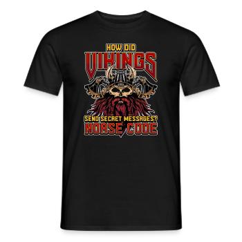 Norse Viking Mythology Design for Viking Warriors - Männer T-Shirt - Schwarz - Vorne - AI Model Male 178 light (178cm)