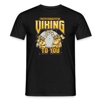 Conception de la mythologie viking nordique pour les guerriers vikings - T-shirt homme - noir - Devant - AI Model Male 178 light (178cm)