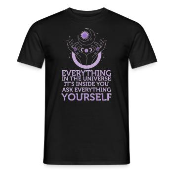 Alles im Universum ist in dir - Männer T-Shirt - Schwarz - Vorne - AI Model Male 178 light (178cm)