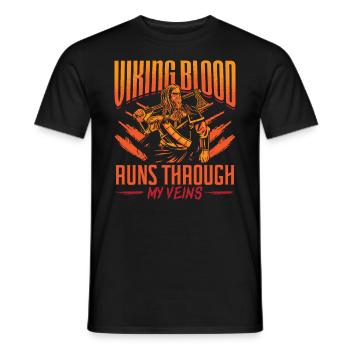 Norse Viking Mythology Design for Viking Warriors - Men's T-Shirt - black - Front - AI Model Male 178 light (178cm)