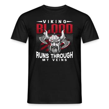 Norse Viking Mythology Design for Viking Warriors - Men's T-Shirt - black - Front - AI Model Male 178 light (178cm)