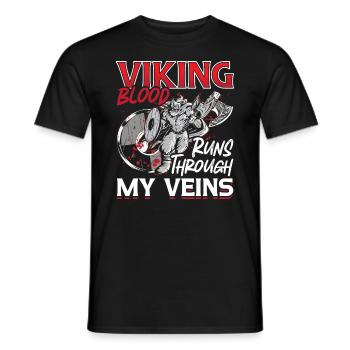 Norse Viking Mythology Design for Viking Warriors - Men's T-Shirt - black - Front - AI Model Male 178 light (178cm)