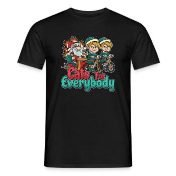 Christmas Design for a Xmas Cat Lover - Männer T-Shirt - Schwarz - Vorne - AI Model Male 178 light (178cm)
