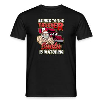 Conception de Noël de Noël pour un chauffeur de camion - T-shirt homme - noir - Devant - AI Model Male 178 light (178cm)