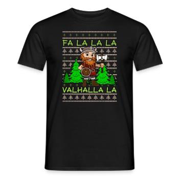 Xmas Valhalla Ugly Christmas Design for a Norse - Männer T-Shirt - Schwarz - Vorne - AI Model Male 178 light (178cm)