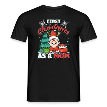 Pregnancy Mom To Be Christmas Design for a Xmas - Männer T-Shirt - Schwarz - Vorne - AI Model Male 178 light (178cm)
