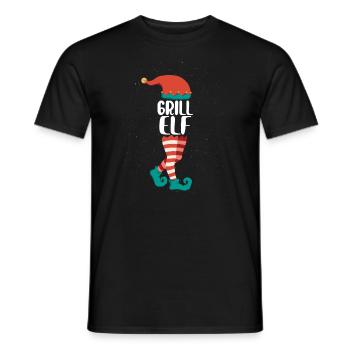 Weihnachts Elf Partnerlook Design Xmas Elfen - Männer T-Shirt - Schwarz - Vorne - AI Model Male 178 light (178cm)