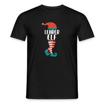 Weihnachts Elf Partnerlook Design Xmas Elfen - Männer T-Shirt - Schwarz - Vorne - AI Model Male 178 light (178cm)