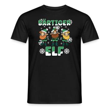 Weihnachts Elf Partnerlook Design Xmas Elfen - Männer T-Shirt - Schwarz - Vorne - AI Model Male 178 light (178cm)
