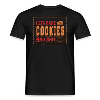 Laisse des biscuits et de la merde au boulanger ou au four - T-shirt homme - noir - Devant - AI Model Male 178 light (178cm)