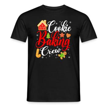 Cookie baking crew for baking or baking - Men's T-Shirt - black - Front - AI Model Male 178 light (178cm)