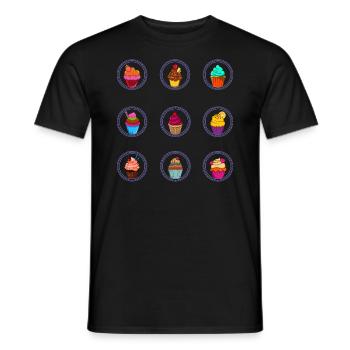 Cupcakes pour les boulangers ou les amateurs de pâtisserie - T-shirt homme - noir - Devant - AI Model Male 178 light (178cm)