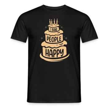 Je fais des gens heureux pour les boulangers ou - T-shirt homme - noir - Devant - AI Model Male 178 light (178cm)