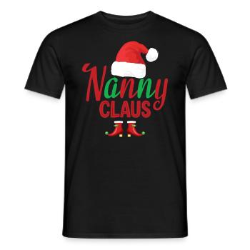 Nanny Claus Design pour grand-mère grand-mère - T-shirt homme - noir - Devant - AI Model Male 178 light (178cm)