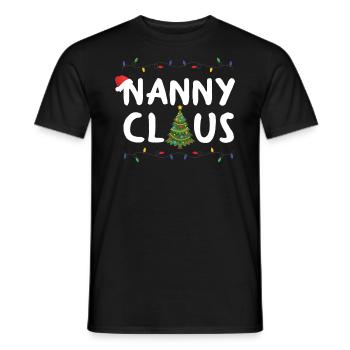 Nanny Claus Design pour grand-mère grand-mère - T-shirt homme - noir - Devant - AI Model Male 178 light (178cm)