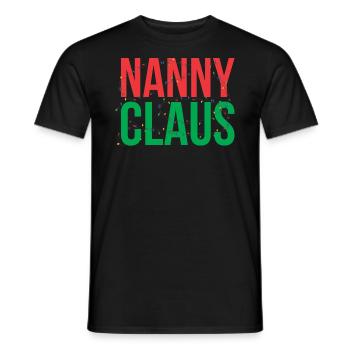 Nanny Claus Design pour grand-mère grand-mère - T-shirt homme - noir - Devant - AI Model Male 178 light (178cm)