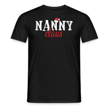 Nanny Claus Design pour grand-mère grand-mère - T-shirt homme - noir - Devant - AI Model Male 178 light (178cm)