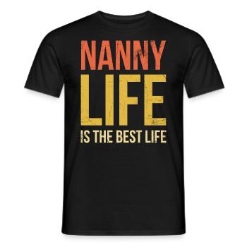 Das Nanny-leben Ist Das Beste Leben Für Großmutter - Männer T-Shirt - Schwarz - Vorne - AI Model Male 178 light (178cm)