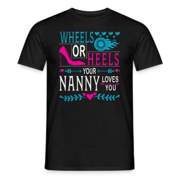 Räder Oder Fersen, Für Die Dich Dein Kindermädchen - Männer T-Shirt - Schwarz - Vorne - AI Model Male 178 light (178cm)