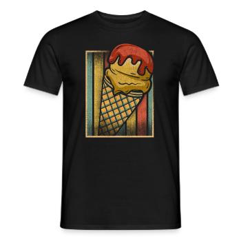 Eistüte Für Gefrorenen Süßen Fan - Männer T-Shirt - Schwarz - Vorne - AI Model Male 178 light (178cm)
