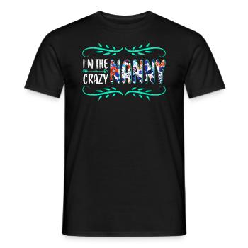 Je suis la nounou folle pour grand-mère grand-mère - T-shirt homme - noir - Devant - AI Model Male 178 light (178cm)