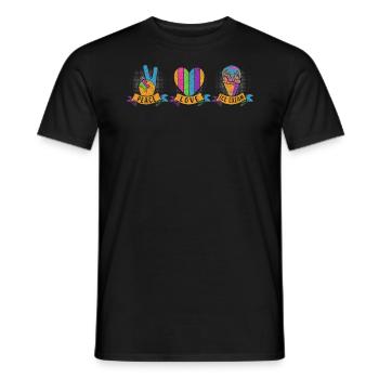 Friedensliebes-eiscreme Für Gefrorenen Süßen Fan - Männer T-Shirt - Schwarz - Vorne - AI Model Male 178 light (178cm)