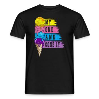 Mon et Cone-ly pour Frozen Sweet Fan - T-shirt homme - noir - Devant - AI Model Male 178 light (178cm)