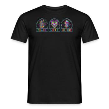 Crème glacée Peace Love pour les fans de bonbons surgelés - T-shirt homme - noir - Devant - AI Model Male 178 light (178cm)