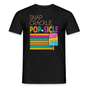 Snap Crackle Pop-sicle Für Gefrorenen Süßen Fan - Männer T-Shirt - Schwarz - Vorne - AI Model Male 178 light (178cm)
