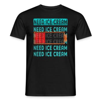 Besoin de crème glacée pour frozen sweet fan - T-shirt homme - noir - Devant - AI Model Male 178 light (178cm)