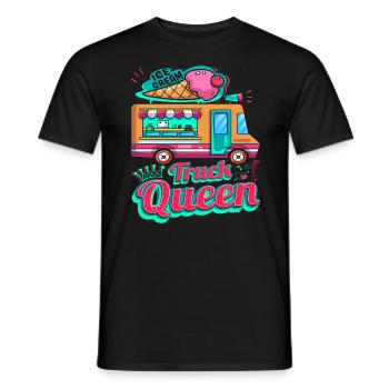 Eiswagen-königin Für Gefrorenen Süßen Fan - Männer T-Shirt - Schwarz - Vorne - AI Model Male 178 light (178cm)