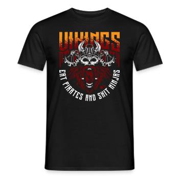 Norse Viking History Design for Viking Warriors - Men's T-Shirt - black - Front - AI Model Male 178 light (178cm)