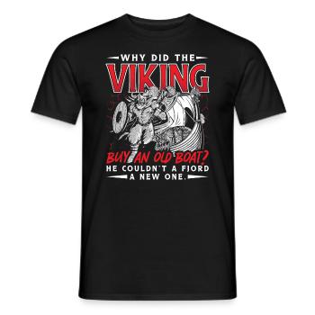 Conception de l’histoire viking nordique pour les guerriers vikings - T-shirt homme - noir - Devant - AI Model Male 178 light (178cm)