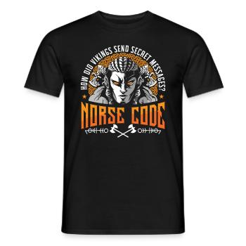 Norse Viking History Design for Viking Warriors - Männer T-Shirt - Schwarz - Vorne - AI Model Male 178 light (178cm)