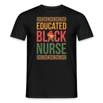 Infirmière noire éduquée pour les fiers - T-shirt homme - noir - Devant - AI Model Male 178 light (178cm)