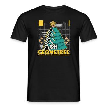 Oh Geometree Xmas Design pour un professeur de mathématiques Math - T-shirt homme - noir - Devant - AI Model Male 178 light (178cm)