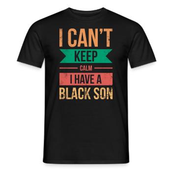 Je ne peux pas rester calme, j’ai un - T-shirt homme - noir - Devant - AI Model Male 178 light (178cm)