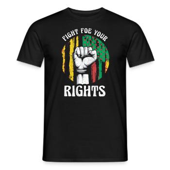 Fight Your Rights For Pride African Americans - Men's T-Shirt - black - Front - AI Model Male 178 light (178cm)