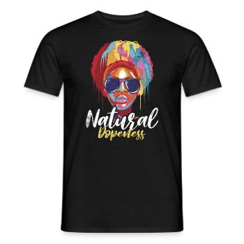 Stupidité naturelle pour les fiers Afro-Américains - T-shirt homme - noir - Devant - AI Model Male 178 light (178cm)