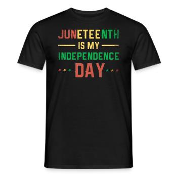 Juneteenth est mon jour de l’indépendance pour la fierté - T-shirt homme - noir - Devant - AI Model Male 178 light (178cm)
