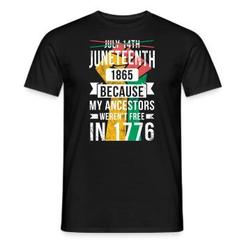 14 juillet 1865 Parce que je suis fier - T-shirt homme - noir - Devant - AI Model Male 178 light (178cm)